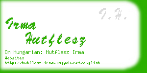 irma hutflesz business card